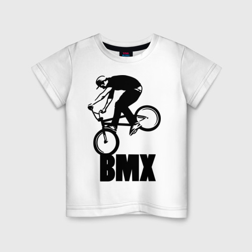 Детская футболка хлопок BMX 3, цвет белый