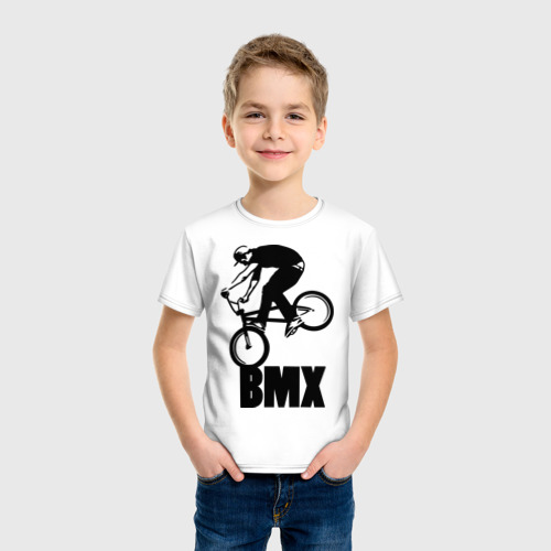 Детская футболка хлопок BMX 3, цвет белый - фото 3