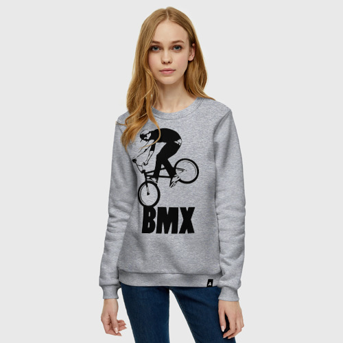 Женский свитшот хлопок BMX 3, цвет меланж - фото 3