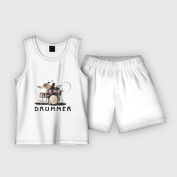 Детская пижама с шортами хлопок Drummer
