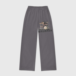 Женские брюки oversize без начеса хлопок Drummer