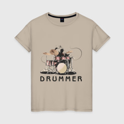 Женская футболка хлопок Drummer