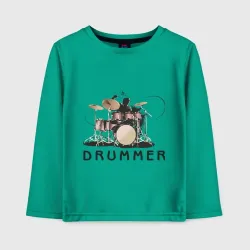 Детский лонгслив хлопок Drummer