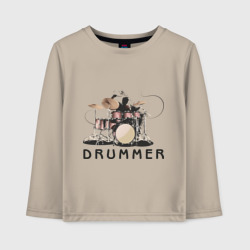 Drummer – Детский лонгслив хлопок с принтом купить со скидкой в -20%