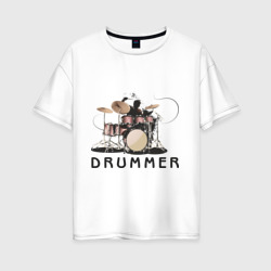 Женская футболка хлопок Oversize Drummer