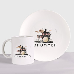 Набор: тарелка + кружка Drummer