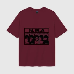 Женская футболка Oversize хлопок texturе NWA