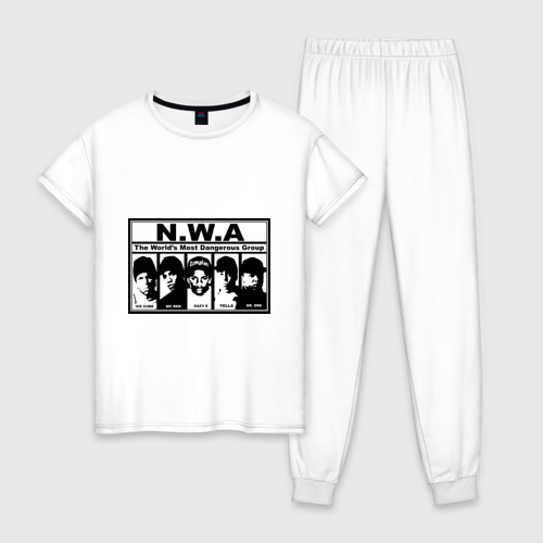 Женская пижама хлопок NWA, цвет белый