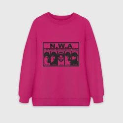 Женский свитшот oversize без начеса хлопок NWA