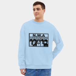 Мужской свитшот oversize без начеса хлопок NWA - фото 2