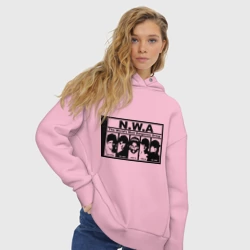 Женское худи Oversize хлопок NWA - фото 2