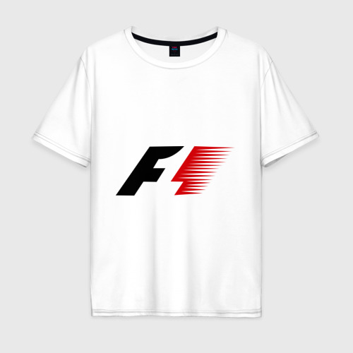 Мужская футболка хлопок Oversize Formula 1, цвет белый