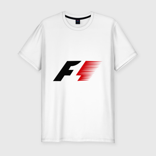 Мужская футболка хлопок Slim Formula 1, цвет белый