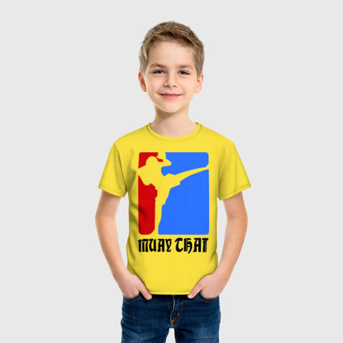 Детская футболка хлопок Muay Thai (Муай Тай), цвет желтый - фото 3