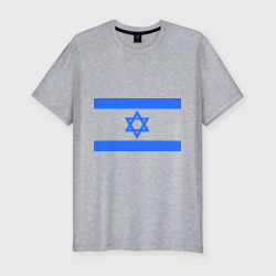 Мужская футболка хлопок Slim Флаг Израиля