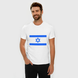 Мужская футболка хлопок Slim Флаг Израиля - фото 2