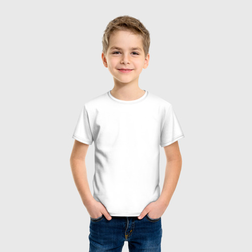 Детская футболка хлопок Осторожно боец, цвет белый - фото 3