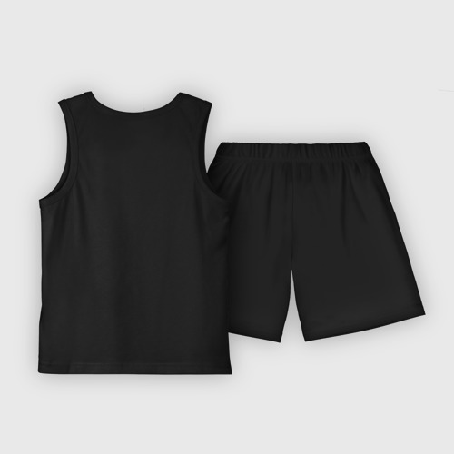 Детская пижама с шортами хлопок Фортепиано штрихкод, цвет черный - фото 2