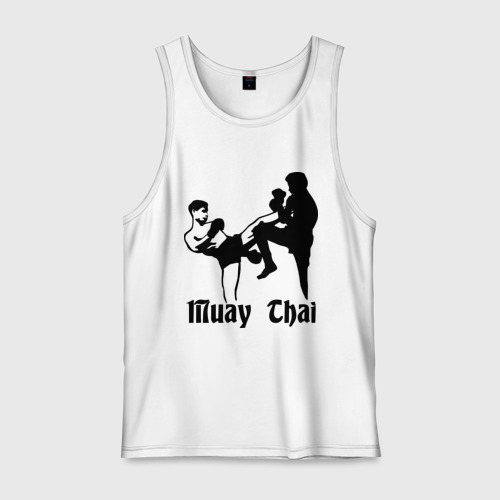 Мужская майка хлопок Muay Thai (2), цвет белый