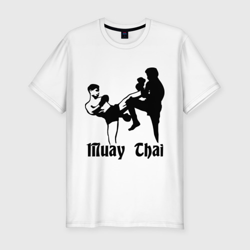 Мужская футболка хлопок Slim Muay Thai (2), цвет белый