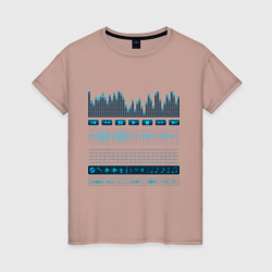 Женская футболка хлопок Атрибуты звукоинженера 4