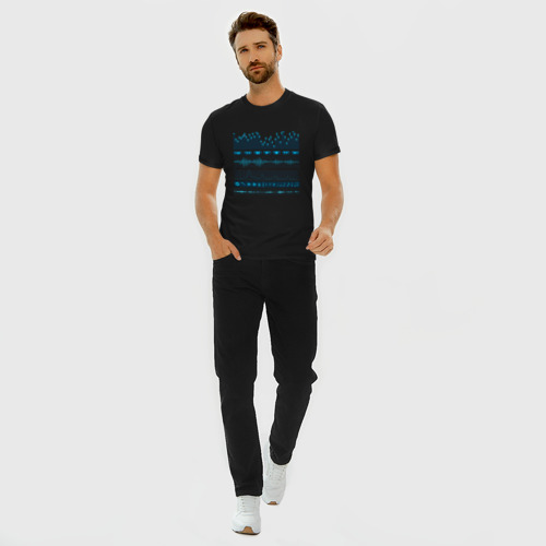 Мужская футболка хлопок Slim Атрибуты звукоинженера 4, цвет черный - фото 5