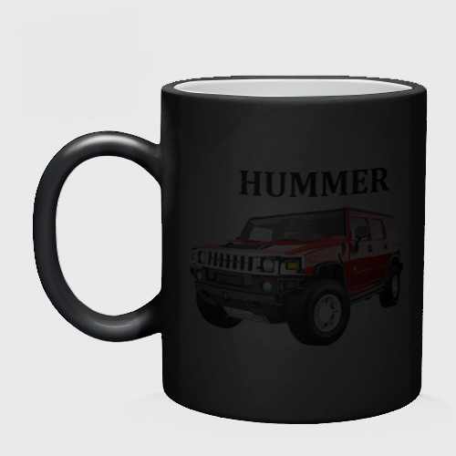 Кружка хамелеон Hummer, цвет белый + черный - фото 3