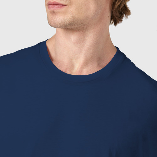Мужская футболка хлопок Долбит нормально, цвет темно-синий - фото 6