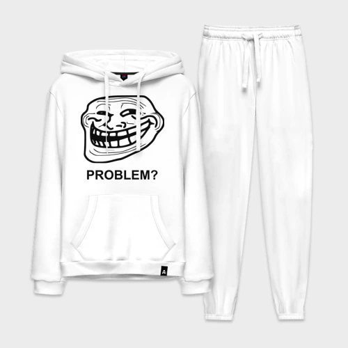 Мужской костюм хлопок с толстовкой Trollface Problem? Проблемы?