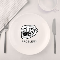 Набор: тарелка + кружка Trollface. Problem? Проблемы? - фото 2
