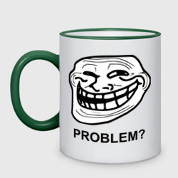 Кружка двухцветная Trollface. Problem? Проблемы?