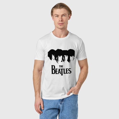 Мужская футболка хлопок The Beatles, цвет белый - фото 3