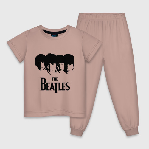Детская пижама хлопок с принтом The Beatles, вид спереди #2