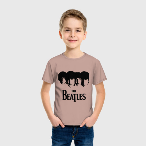 Детская футболка хлопок с принтом The Beatles, фото на моделе #1