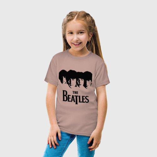 Детская футболка хлопок с принтом The Beatles, вид сбоку #3