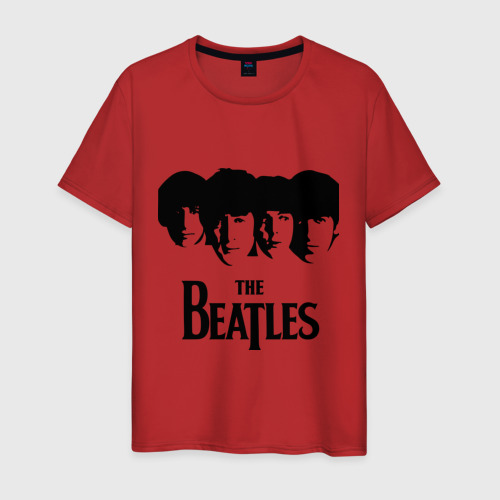 Мужская футболка хлопок The Beatles, цвет красный