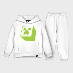 Детский костюм хлопок Oversize Minecraft Creeper green