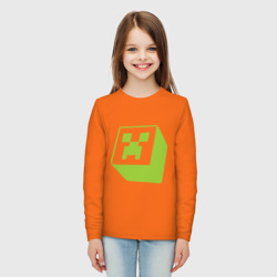 Детский лонгслив хлопок Minecraft Creeper green - фото 2