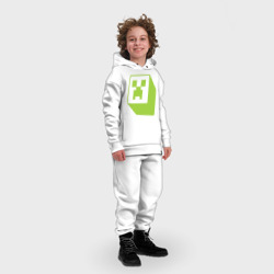 Детский костюм хлопок Oversize Minecraft Creeper green - фото 2