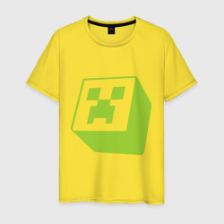 Мужская футболка хлопок Minecraft Creeper green