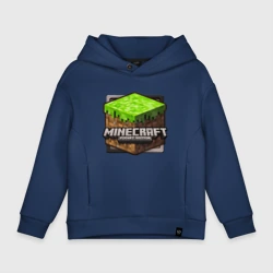 Детское худи Oversize хлопок Minecraft logo