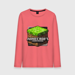 Мужской лонгслив хлопок Minecraft logo