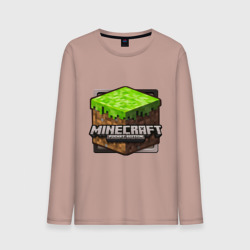 Мужской лонгслив хлопок Minecraft logo