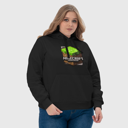 Женская толстовка хлопок Minecraft logo, цвет черный - фото 6