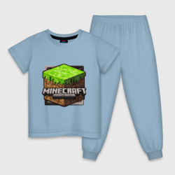 Детская пижама хлопок Minecraft logo