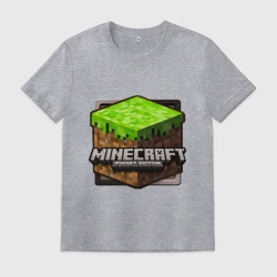 Мужская футболка хлопок Minecraft logo