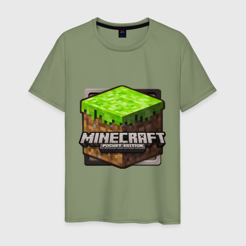 Мужская футболка хлопок Minecraft logo, цвет авокадо