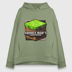 Женское худи Oversize хлопок Minecraft logo