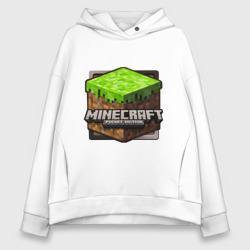 Женское худи Oversize хлопок Minecraft logo