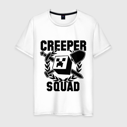 Мужская футболка хлопок Minecraft Squad, цвет белый